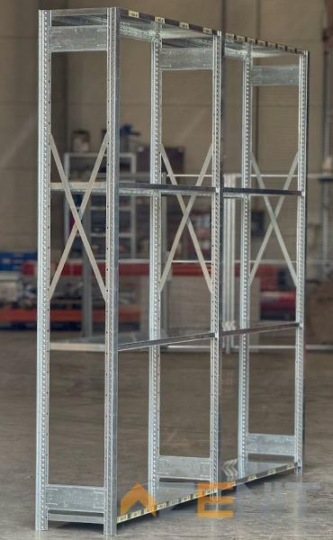 Kapcsolható polcos állványösszeállítás HI280, 2000 mm magas 2 mezős